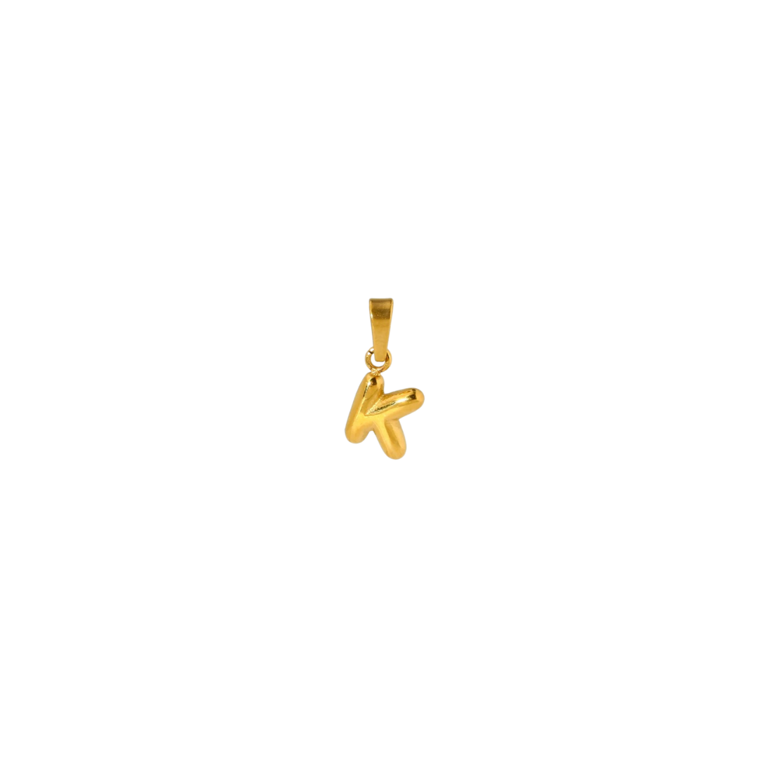 Bubble letter gold