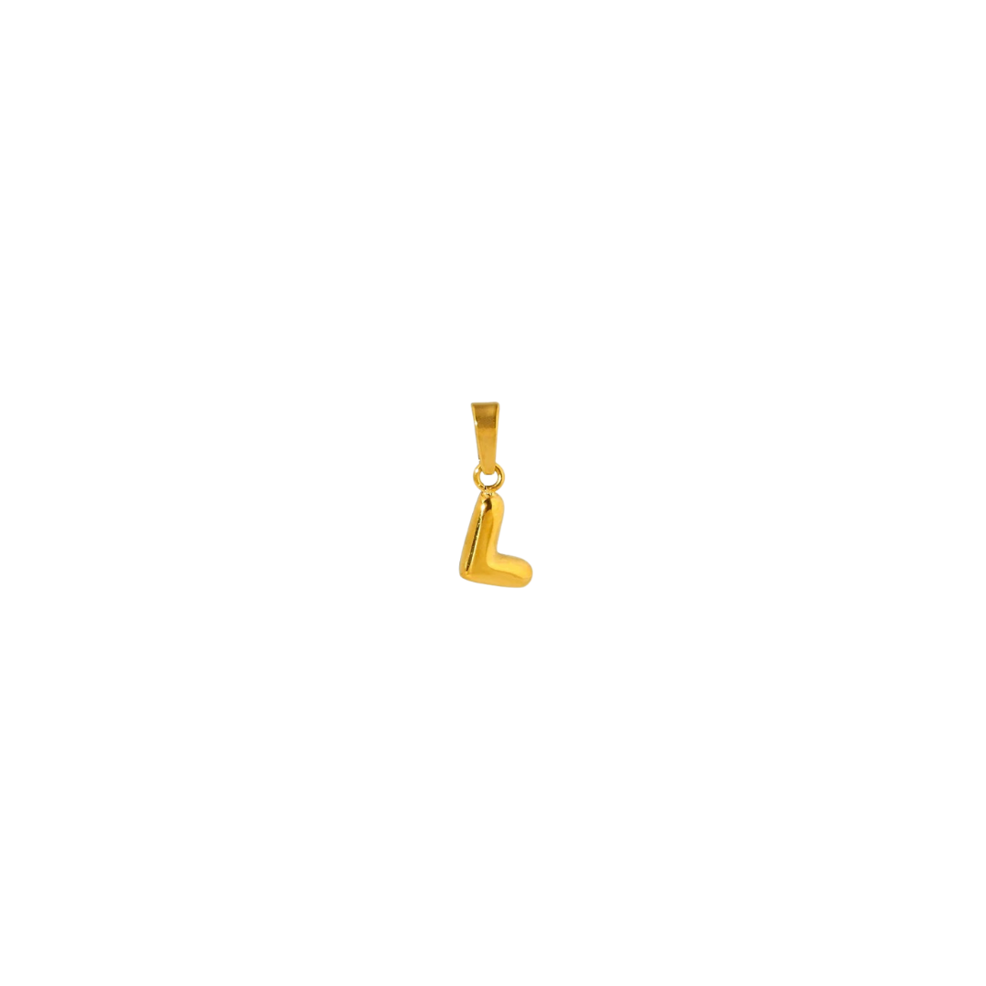 Bubble letter gold