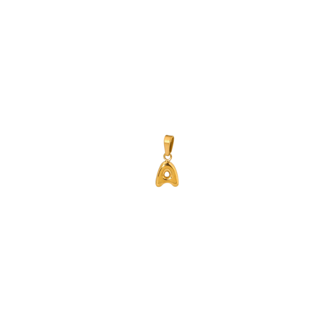 Bubble letter gold