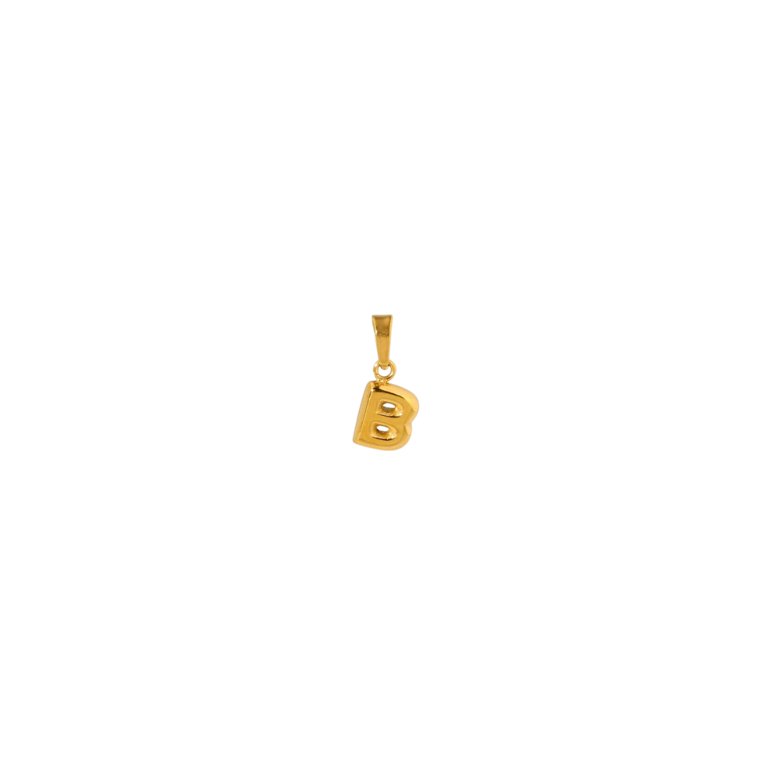 Bubble letter gold