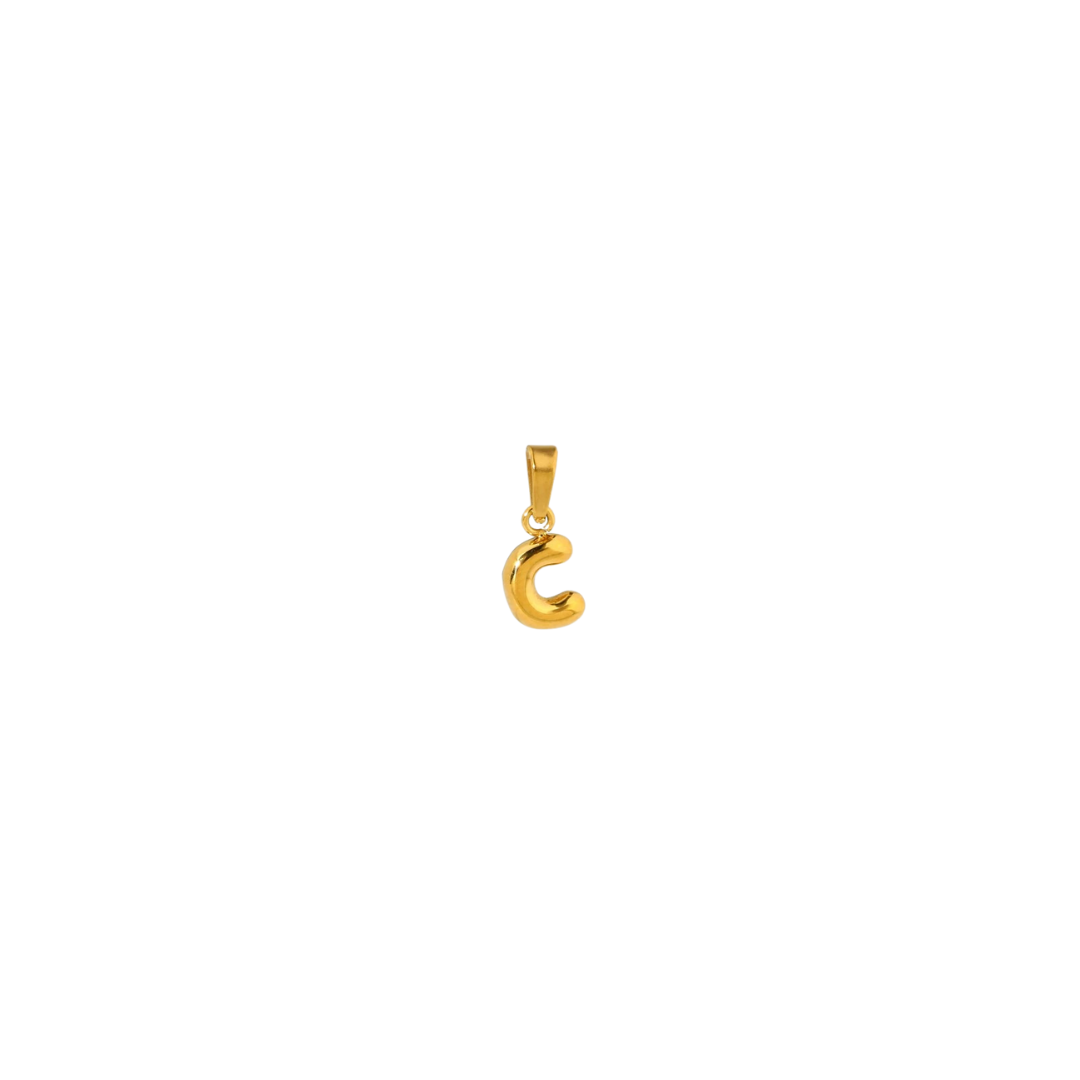 Bubble letter gold