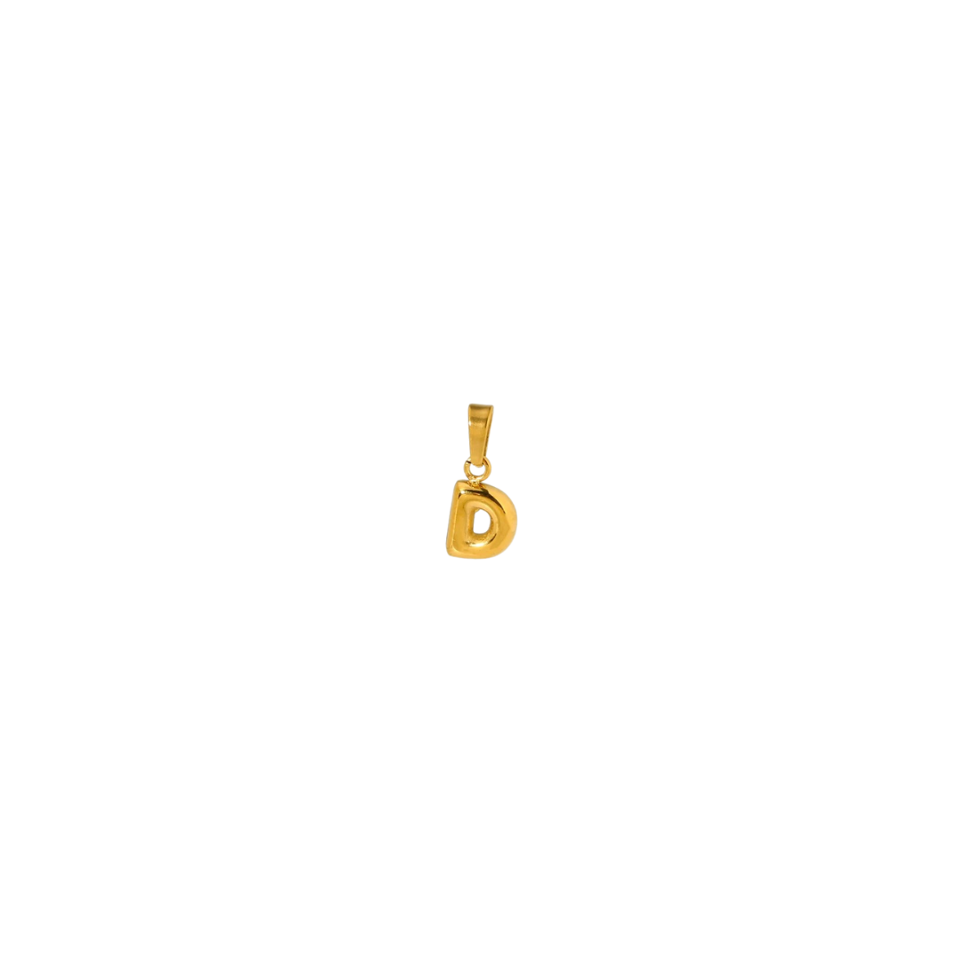 Bubble letter gold