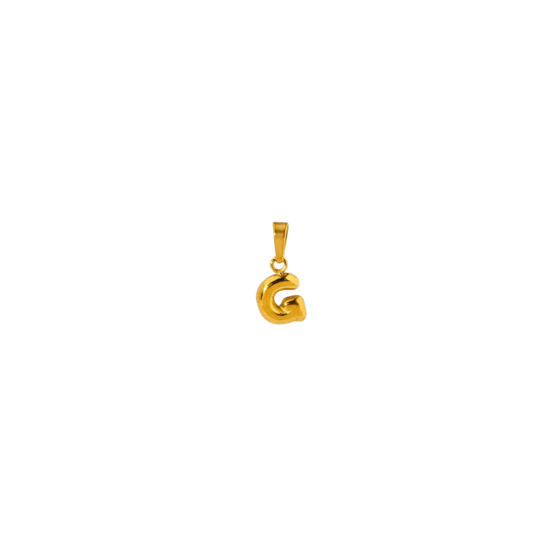 Bubble letter gold