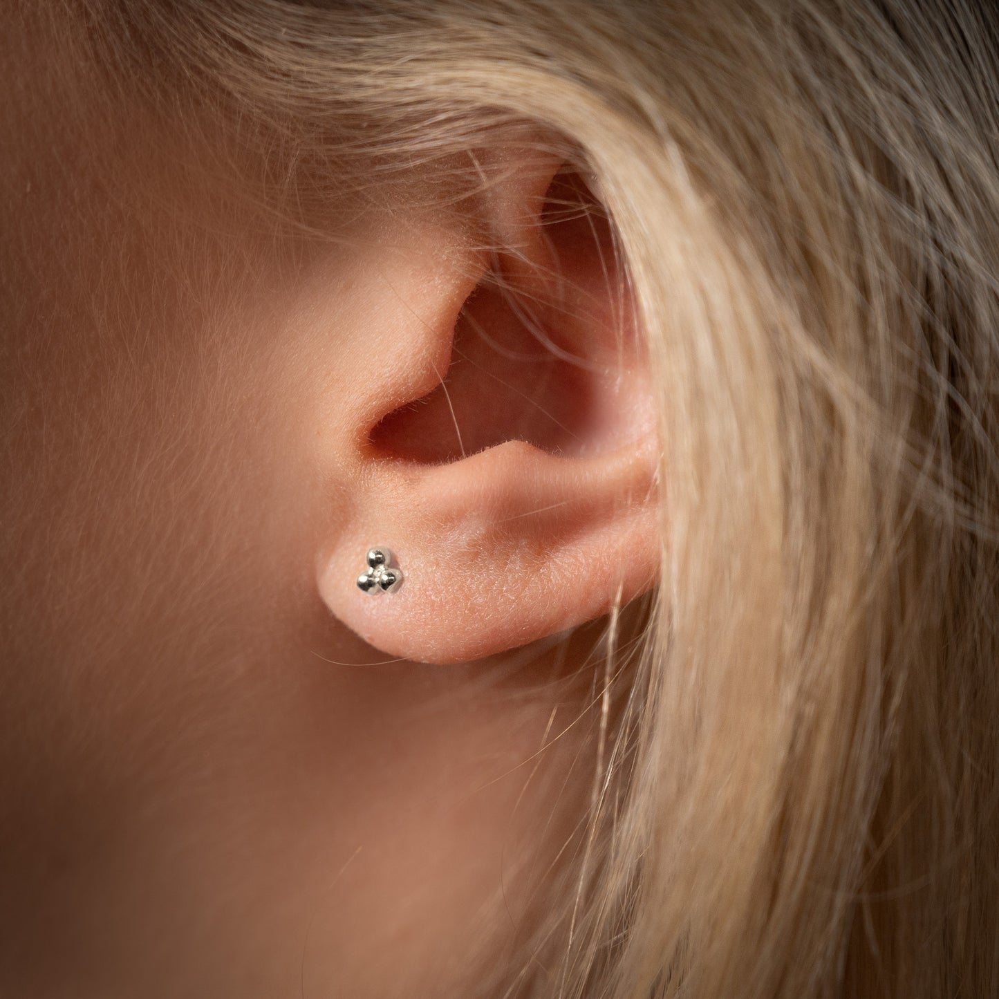 Kugel Ohrstecker Silber