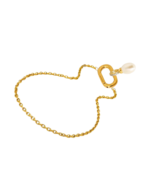 Halskette white pearl