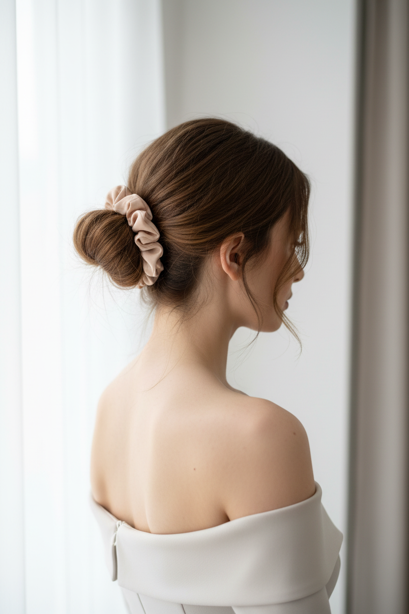 Light Peach Scrunchie