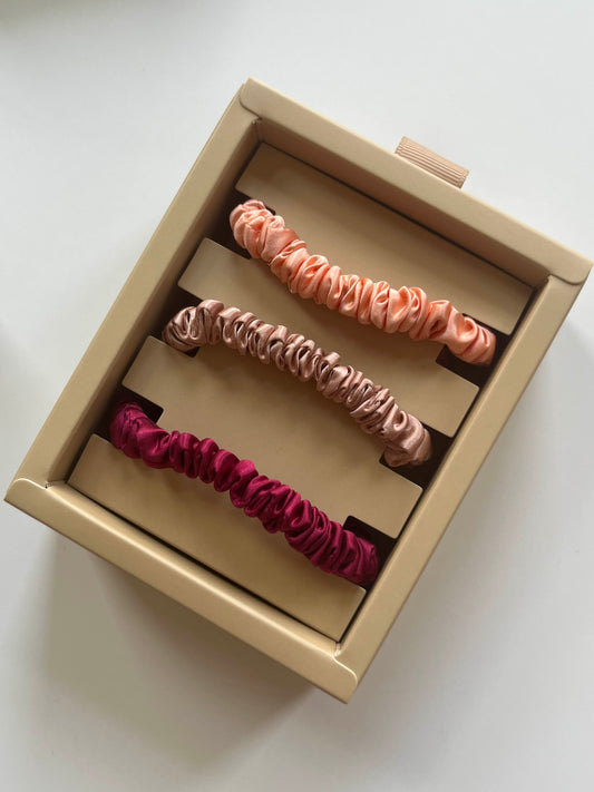 Sunset sorbet - 3er Set Silk Scrunchies