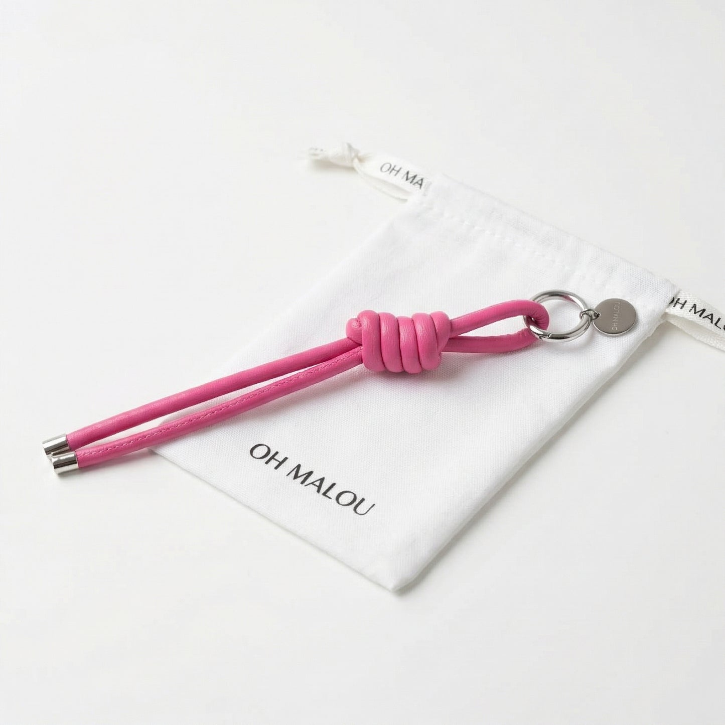 Schlüsselanhänger geflochten Fuchsia