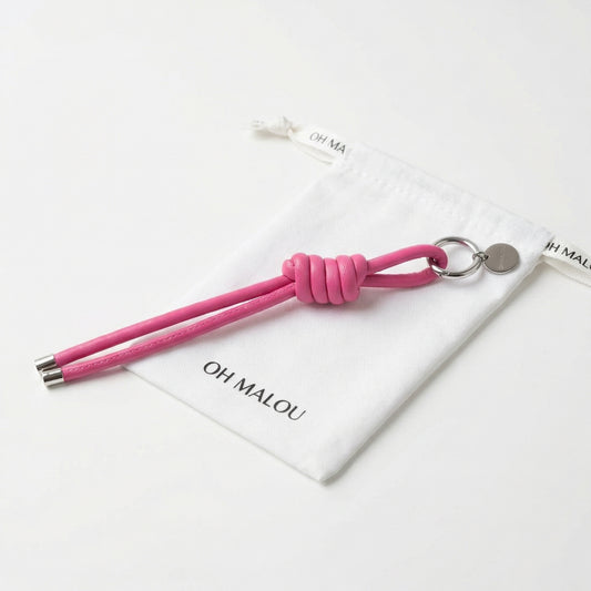 Schlüsselanhänger geflochten Fuchsia