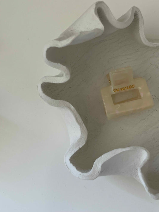 Haarklammer sand creamy small