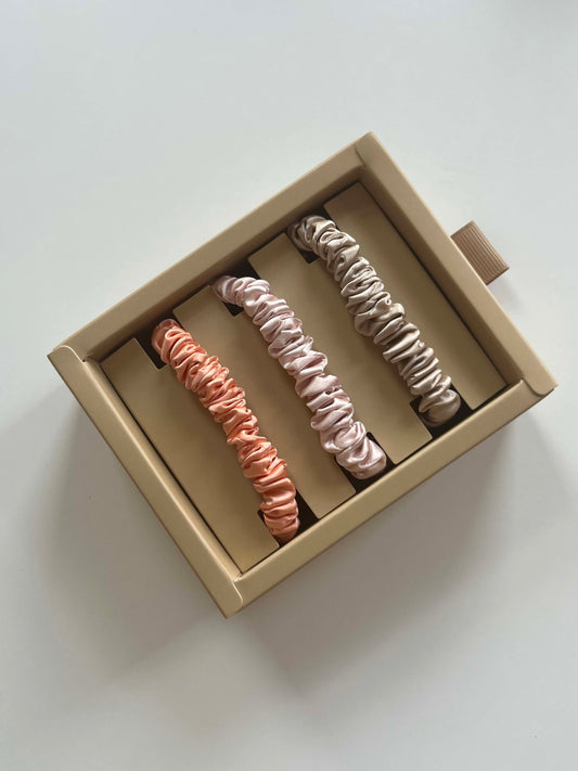 Summer glow - 3er Set Silk Scrunchies
