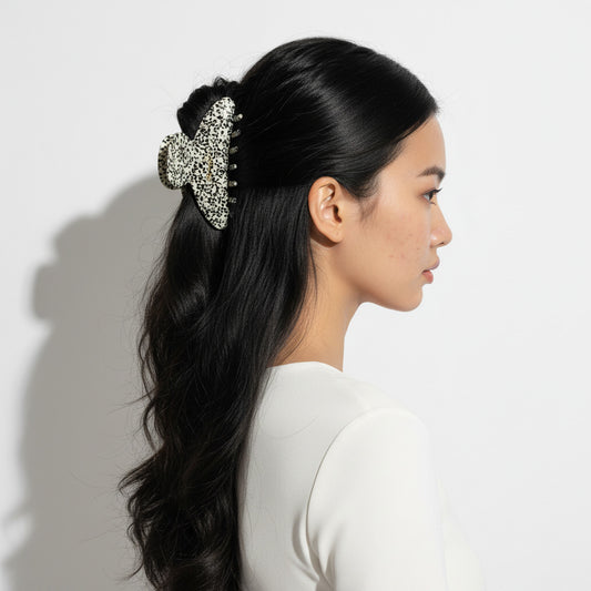 Haarklammer half-moon Dalmatiner